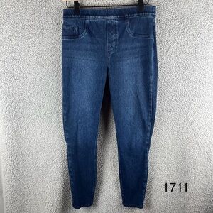 Spanx Women's Size Medium Dark‎ Wash Skinny Blue Pull-on Jeans